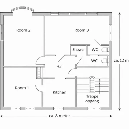 Jp 3 - Faelles Kokken Og Bad, Eget Toilet Apartamento